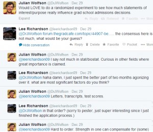 Snippet of Lee's Twitter exchange.
