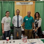 From left: Aida Yazdanparast (chapter officer), Alex White (chapter officer), Vahid Andalib (chapter officer), and Maggie Christy (student volunteer)