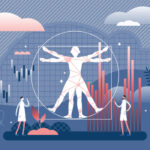 A graphic depicting graphs and medical symbols.